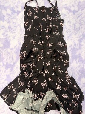 Hot Topic Sweet Society Black Butterfly Print Dress